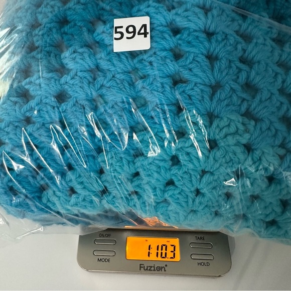 Handmade Teal Crochet Poncho Oversized Duster Boho Hippie Granny  *READ - Picture 12 of 12